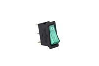 30*11mm Black Body 1NO with Illumination with Terminal (0-I) Marked Green A21 Series Rocker Switch